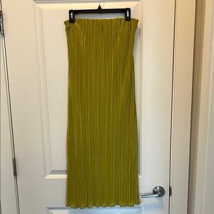 Urban Outfitters Green Midi Pleated Dress